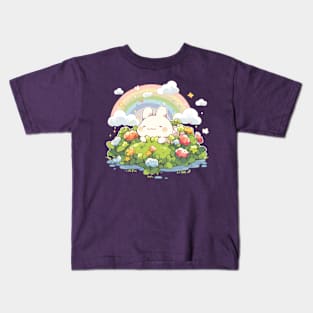 Rainbow Baby Bunny Kids T-Shirt